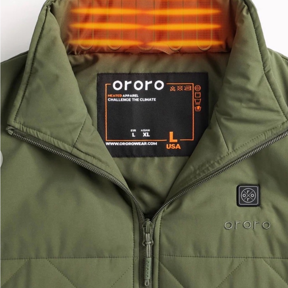 Ororo Men's Heated Performance Jacket - Green